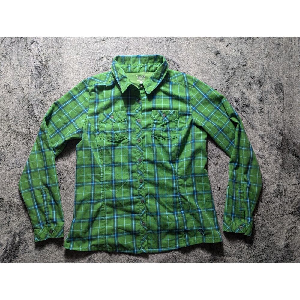 Mountain Hardwear Long Sleeve Button Up Shirt Women's Size 10 Green